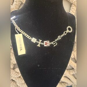 Diesel Sterling Silver Charm Braclet